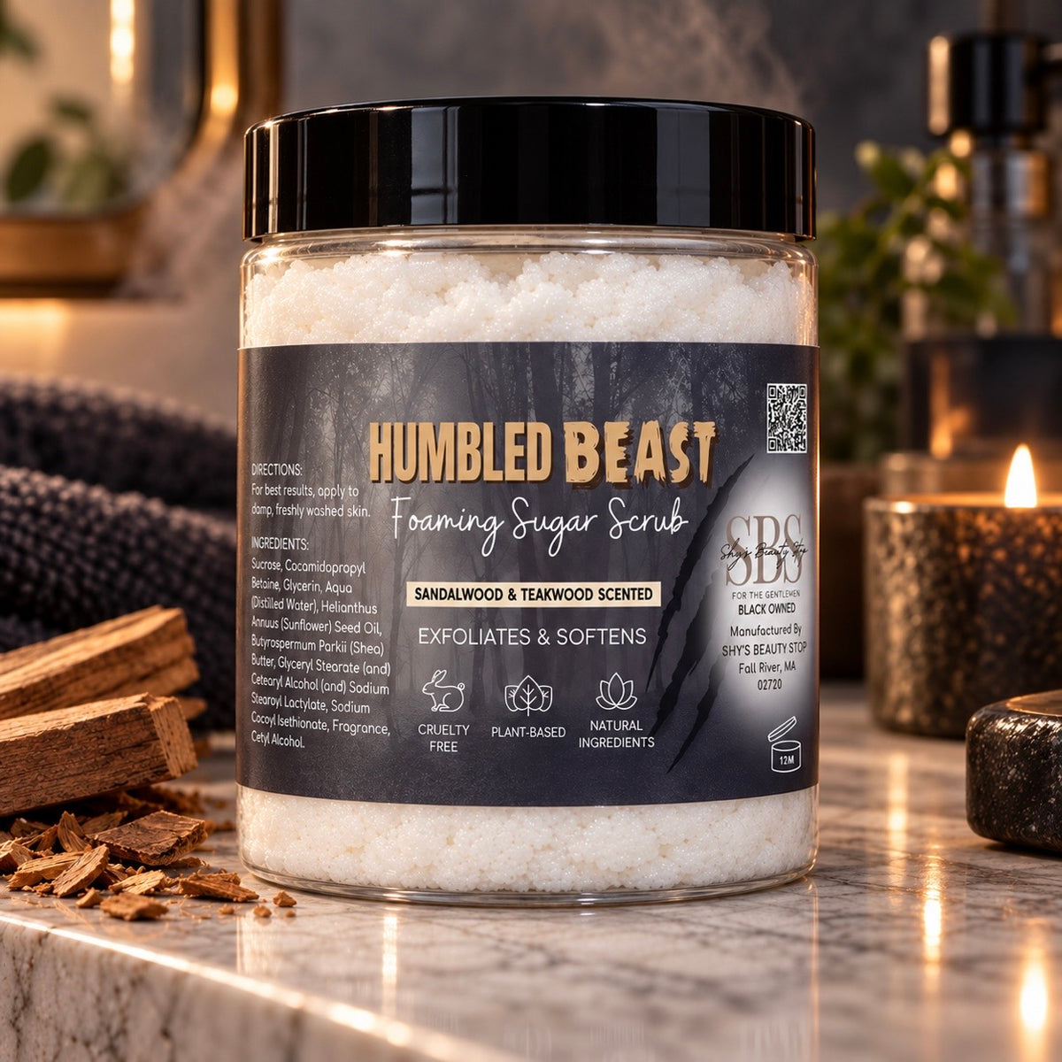 Humbled Beast Foaming Sugar Scrub