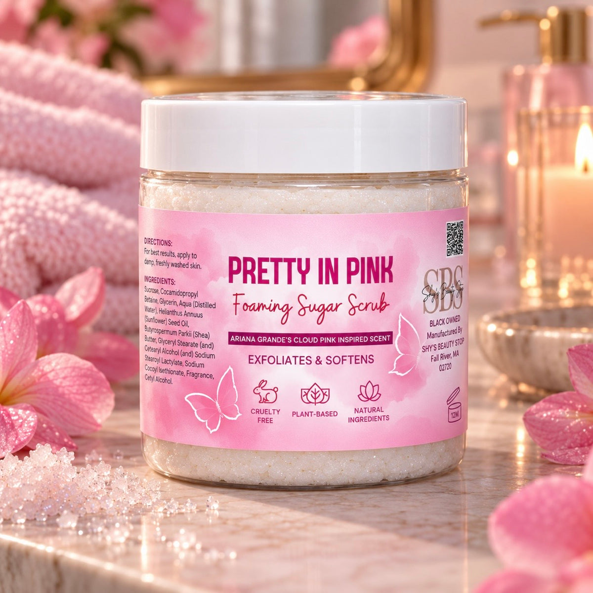 Pretty in Pink Foaming Sugar Scrub