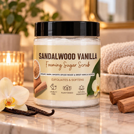 Sandalwood Vanilla Foaming Sugar Scrub