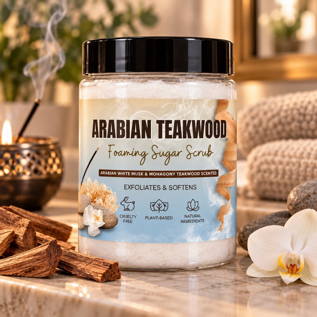 Arabian Teakwood Foaming Sugar Scrub