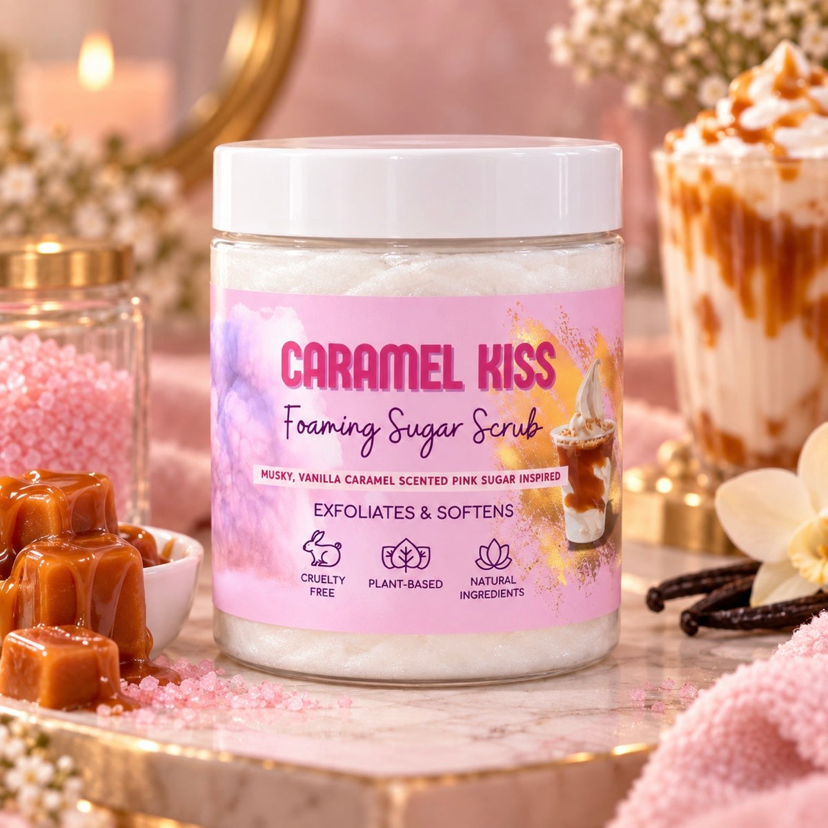 Caramel Kiss Foaming Sugar Scrub