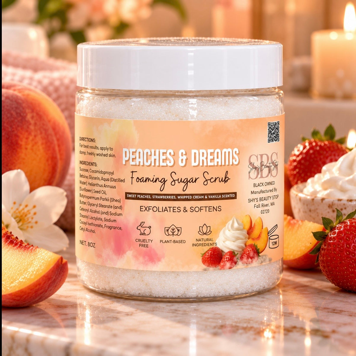 Peaches & Dreams Foaming Sugar Scrub