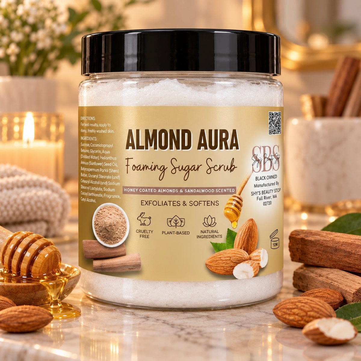 Almond Aura Foaming Sugar Scrub