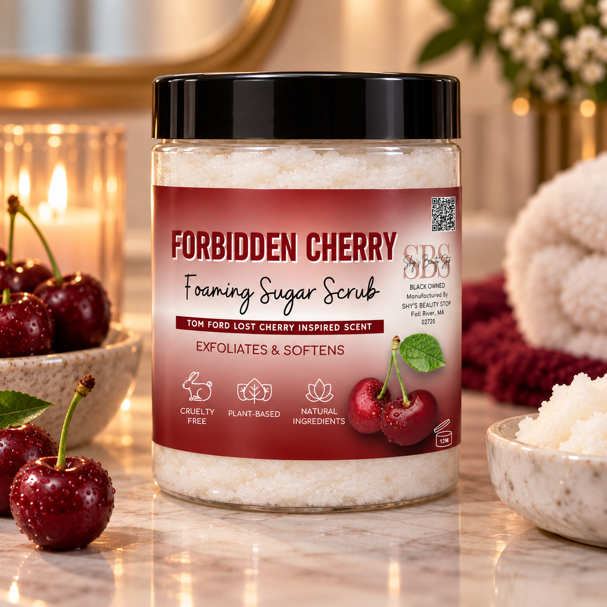 Forbidden Cherry Foaming Sugar Scrub