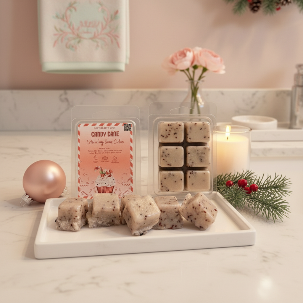 Candy Cane Exfoliating Soap Cubes
